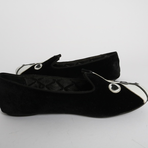 Marc by Marc Jacobs Short Black Sad Dog Slippers 6 - Picture 6 of 7